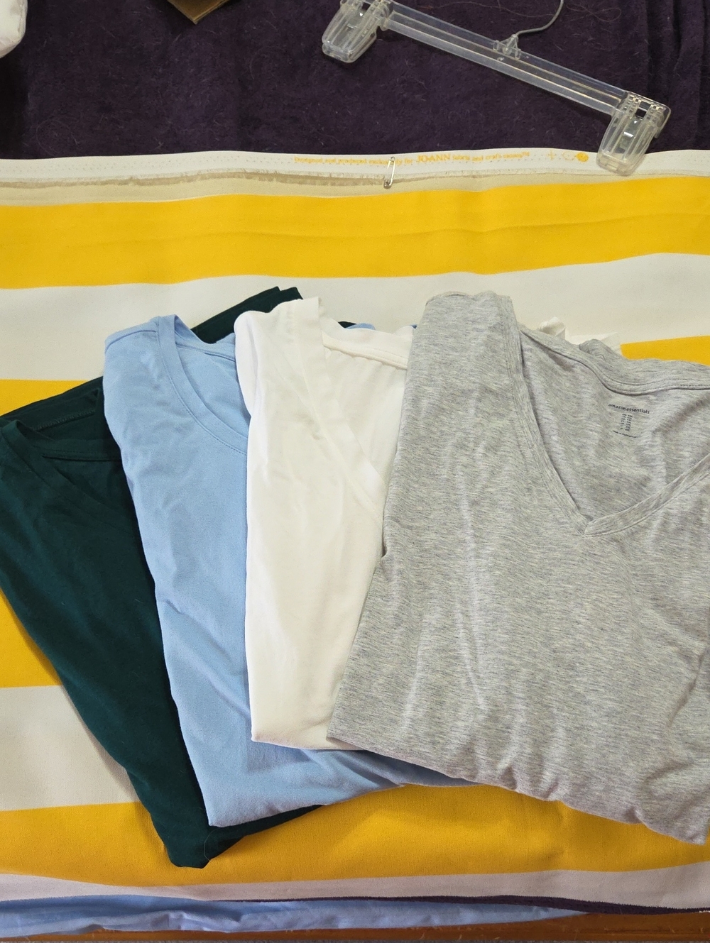 Classic Short Sleeve Tee 4 Pack- Gray, White, Light Blue, Dark Green